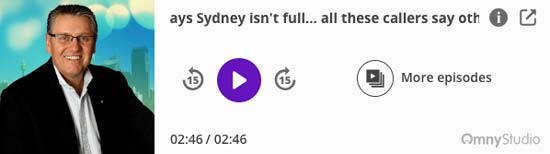 2GB Ray Hadley Sydney Congestion